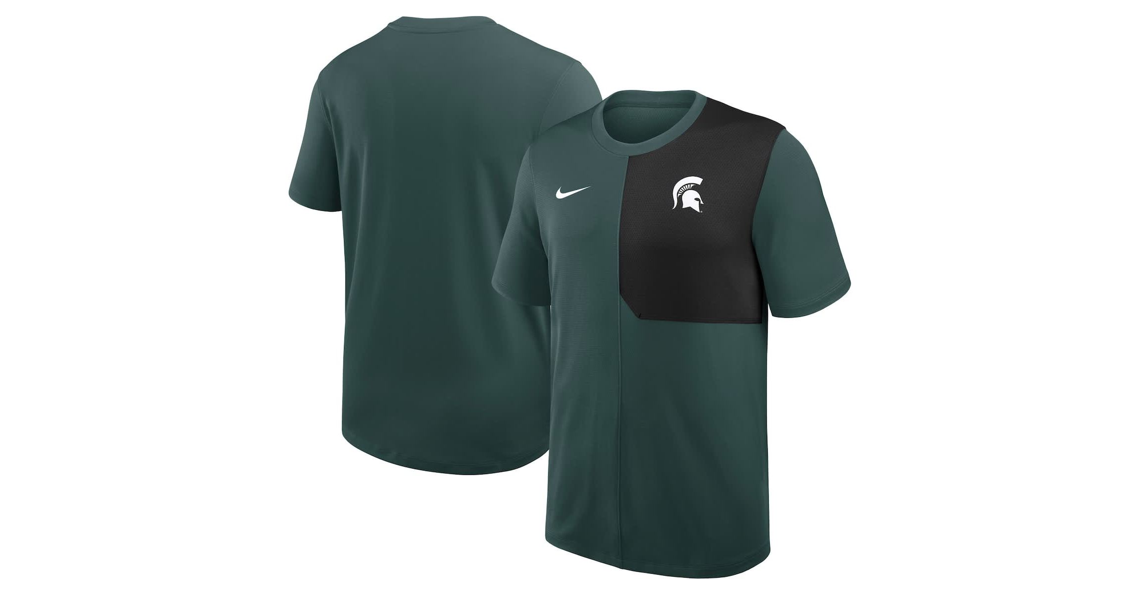 NCAA Nike Michigan State Spartans 2025 Sideline UV Dri-FIT Coach Shirt