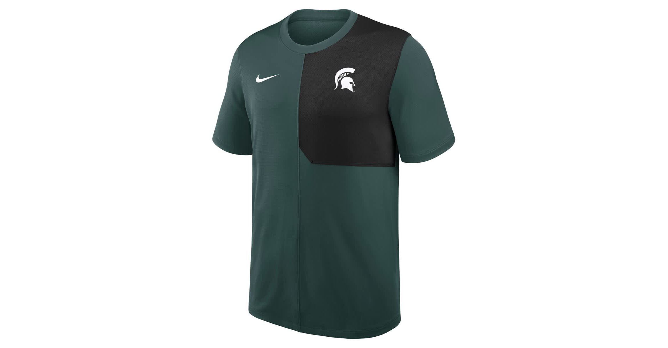 NCAA Nike Michigan State Spartans 2025 Sideline UV Dri-FIT Coach Shirt