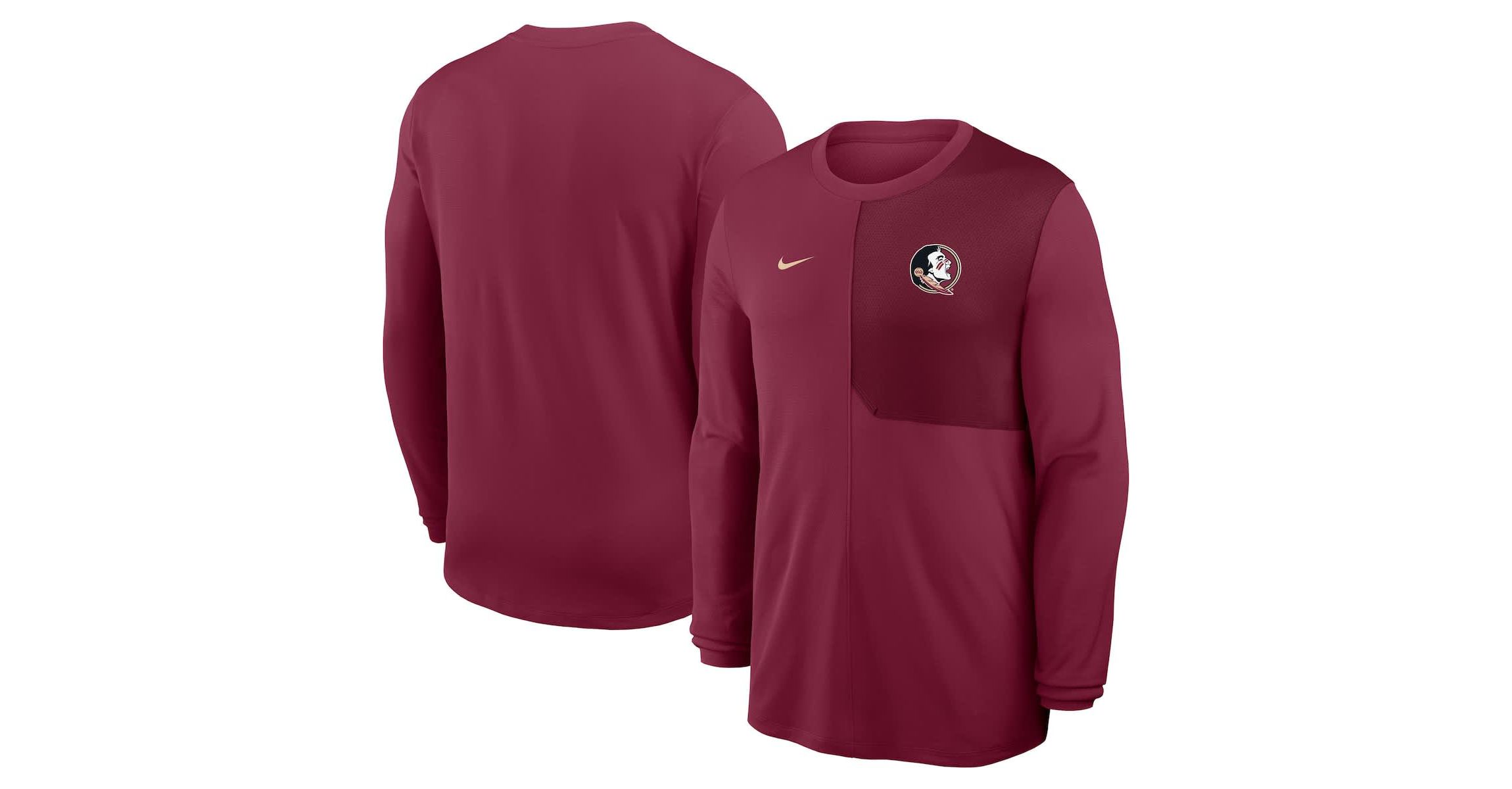 NCAA Nike Florida State Seminoles 2025 Sideline Coach UV Dri-FIT Long Sleeve Shirt