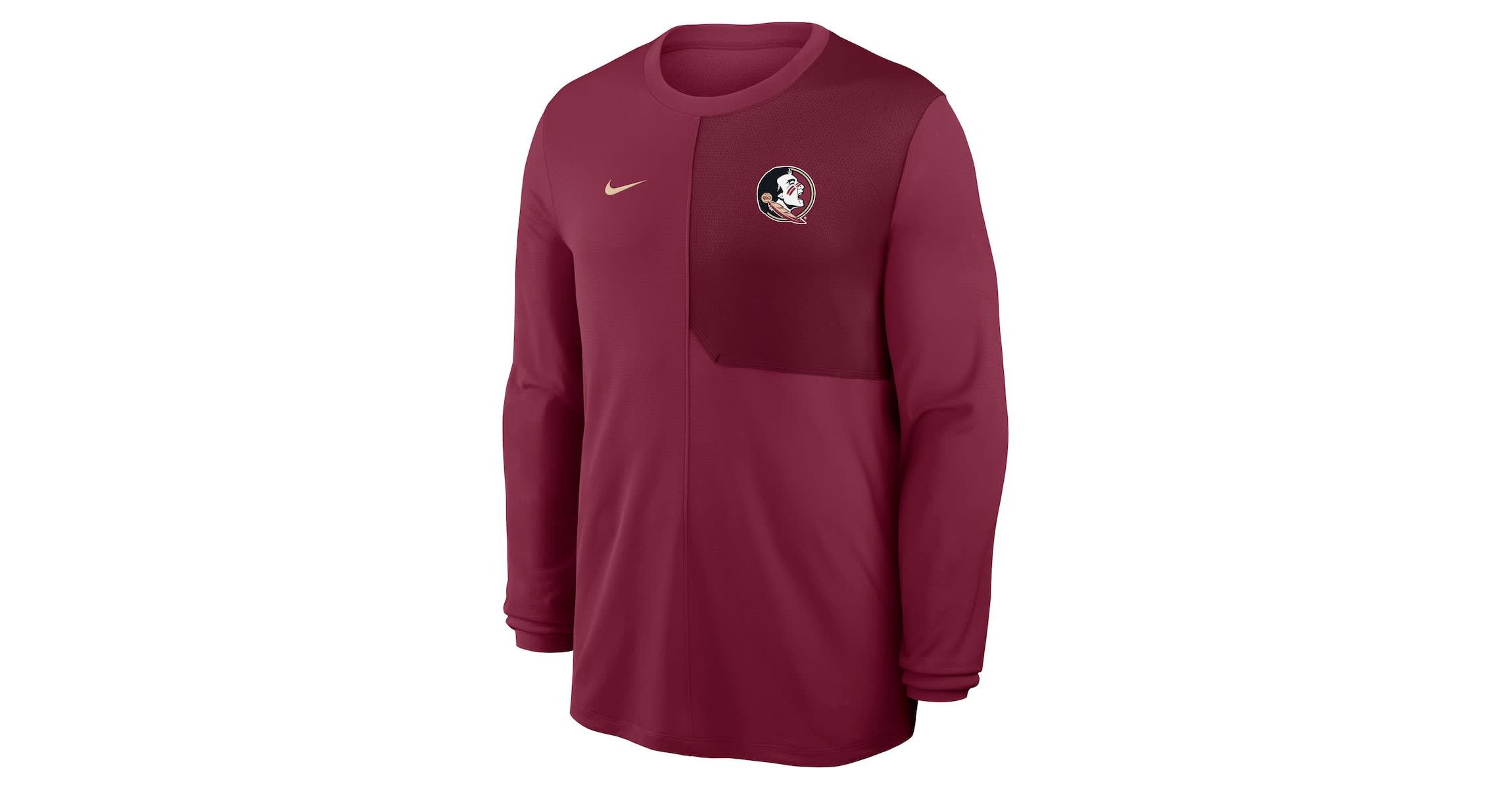 NCAA Nike Florida State Seminoles 2025 Sideline Coach UV Dri-FIT Long Sleeve Shirt