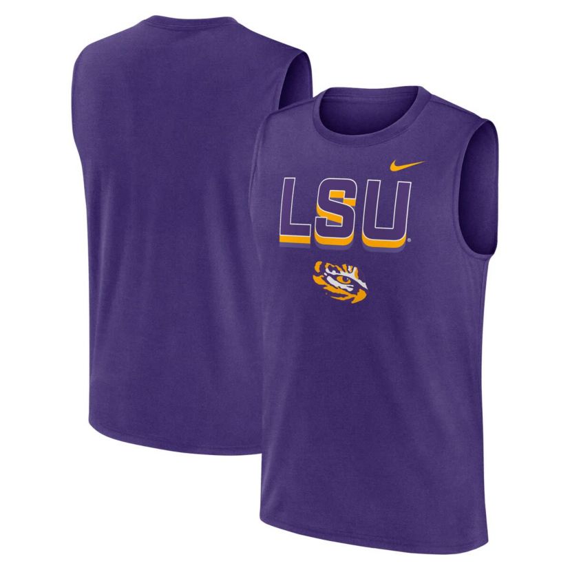 NCAA Nike LSU Tigers Primetime Tricode Legend Dri-FIT Tank Top