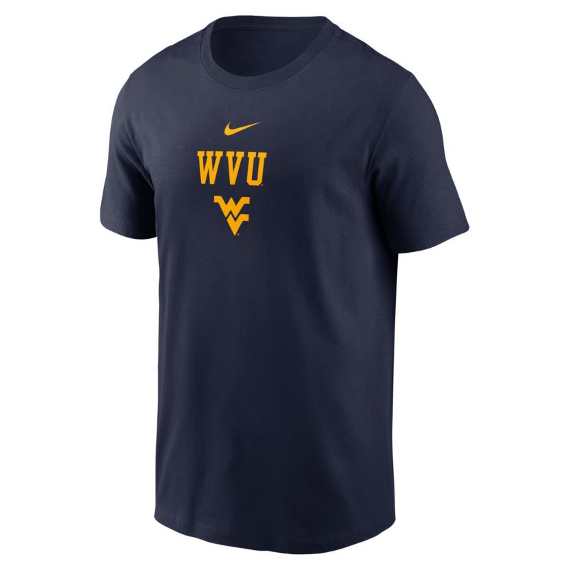 NCAA Nike West Virginia Mountaineers 2-Hit Stacked T-Shirt