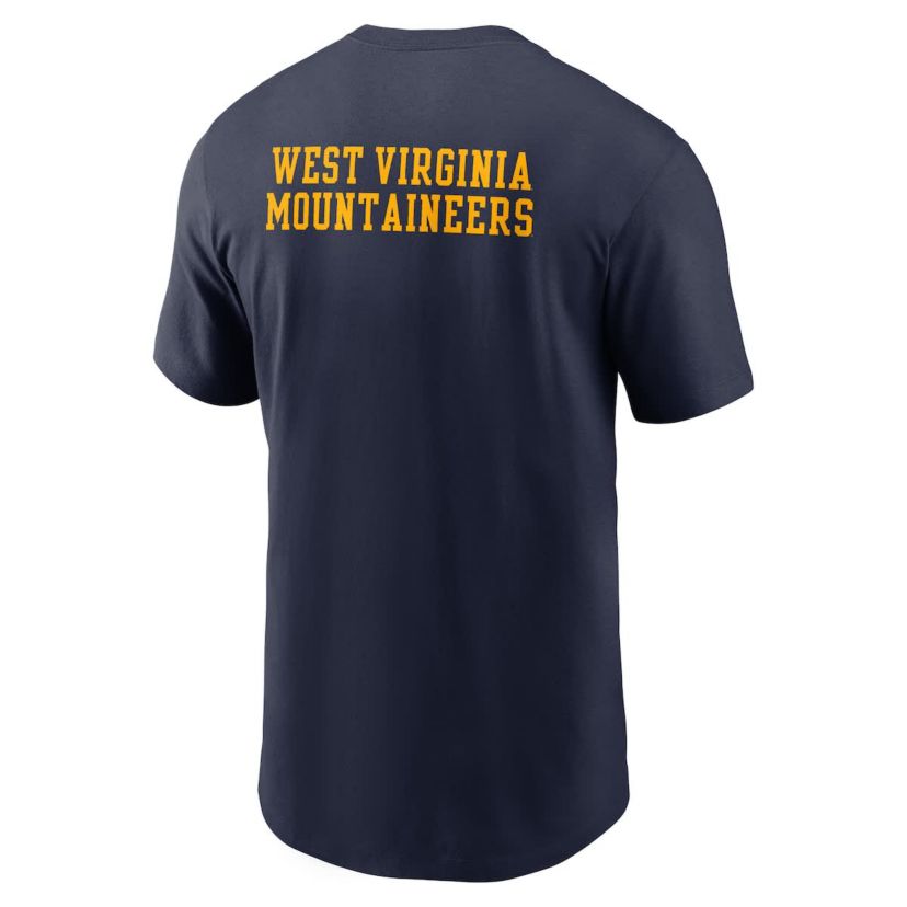 NCAA Nike West Virginia Mountaineers 2-Hit Stacked T-Shirt