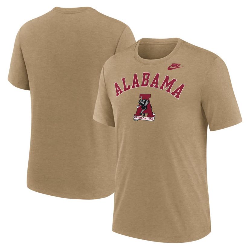 Alabama Crimson Tide NCAA Nike Light Alabama Tide Legacy Arch Tri-Blend T-Shirt