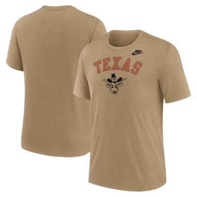 Men's NCAA Nike Light Texas Longhorns Legacy Arch Tri-Blend T-Shirt, Light Brown, 2XL