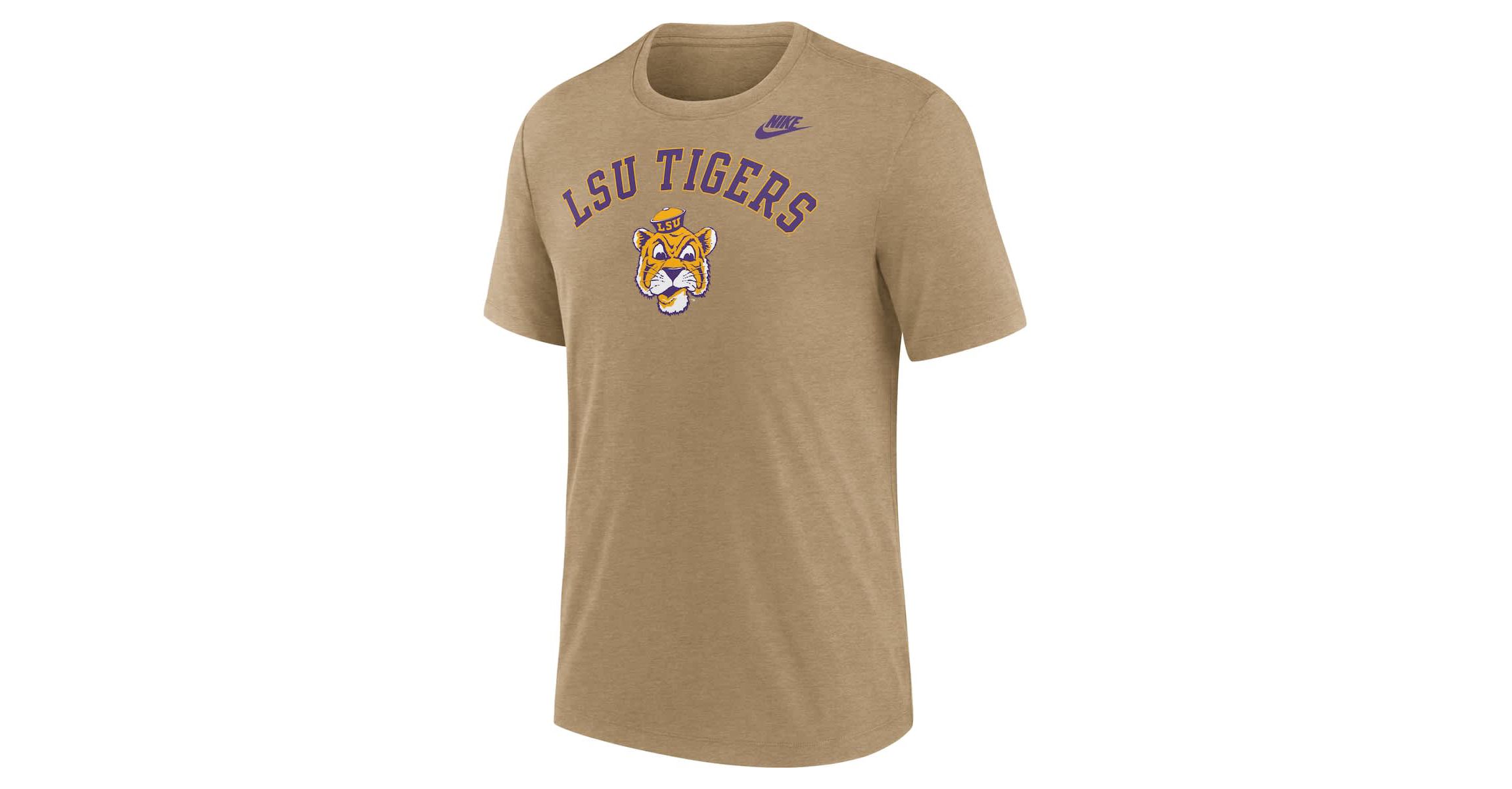 NCAA Nike Light LSU Tigers Legacy Arch Tri-Blend T-Shirt