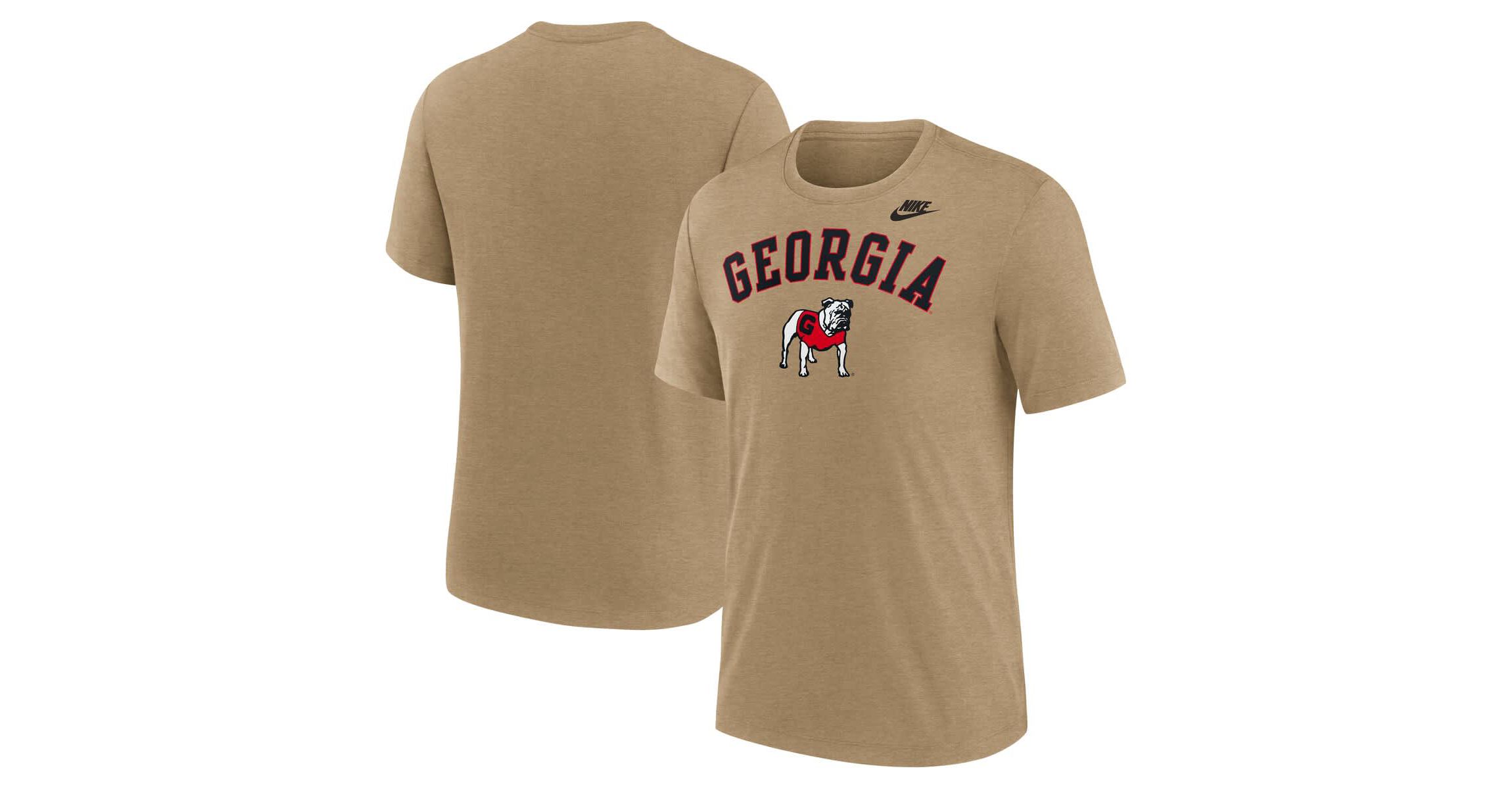 NCAA Nike Light Georgia Bulldogs Legacy Arch Tri-Blend T-Shirt