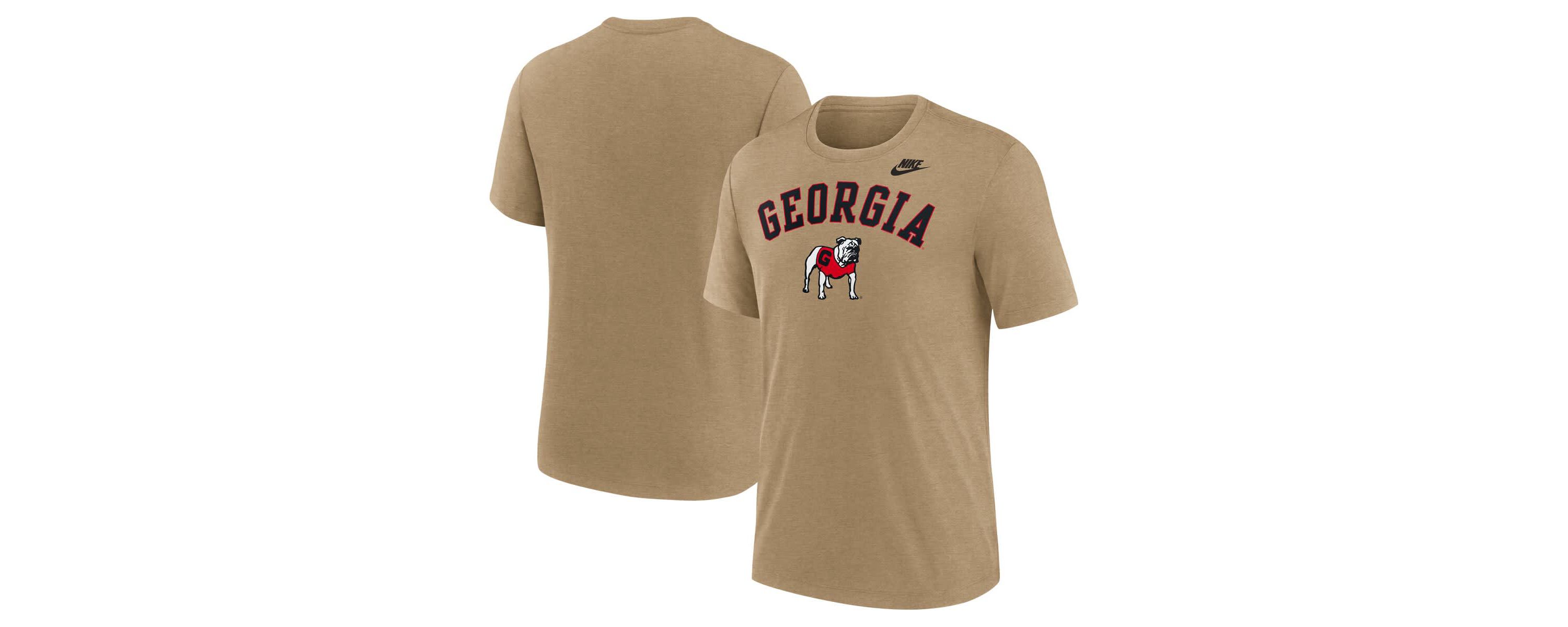 NCAA Nike Light Georgia Bulldogs Legacy Arch Tri-Blend T-Shirt