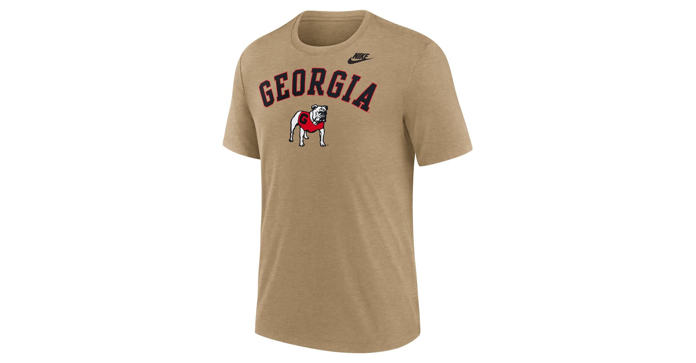 NCAA Nike Light Georgia Bulldogs Legacy Arch Tri-Blend T-Shirt