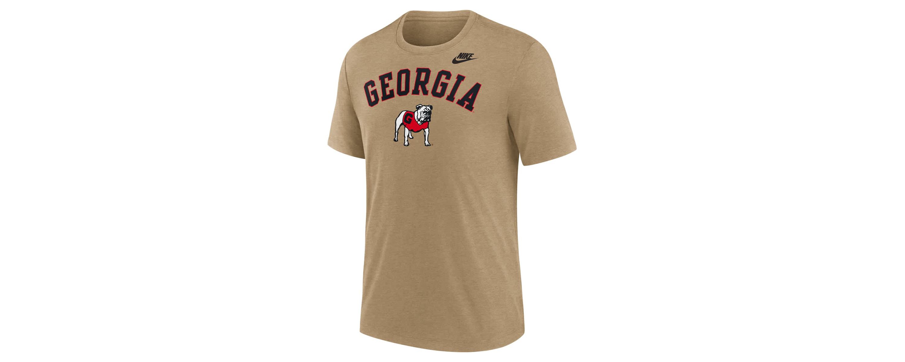 NCAA Nike Light Georgia Bulldogs Legacy Arch Tri-Blend T-Shirt