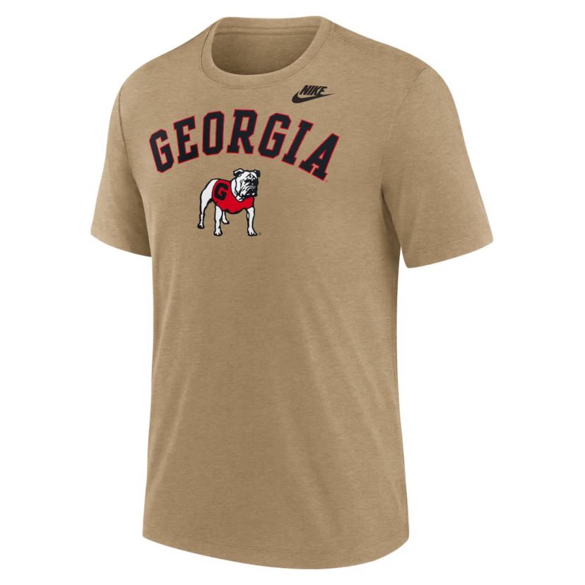 NCAA Nike Light Georgia Bulldogs Legacy Arch Tri-Blend T-Shirt