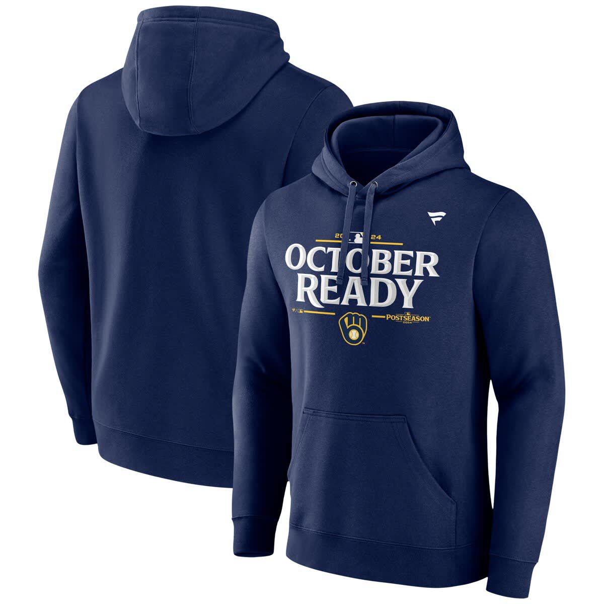 MLB Fanatics Milwaukee Brewers 2024 MLB season Locker Room Pullover Hoodie