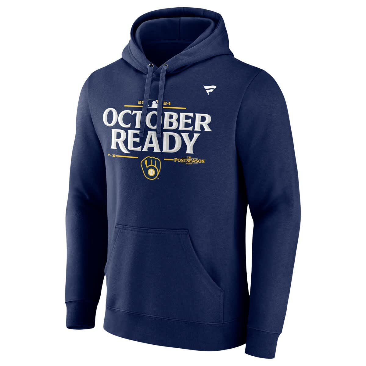 MLB Fanatics Milwaukee Brewers 2024 MLB season Locker Room Pullover Hoodie