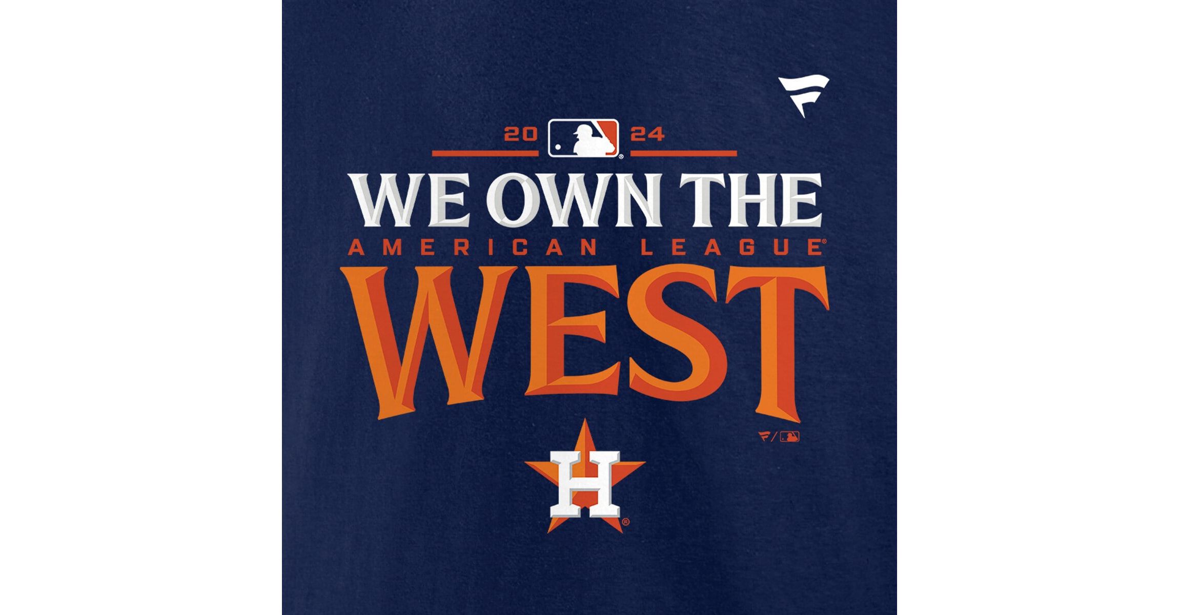 MLB Fanatics Houston Astros 2024 AL West Division s Locker Room T-Shirt