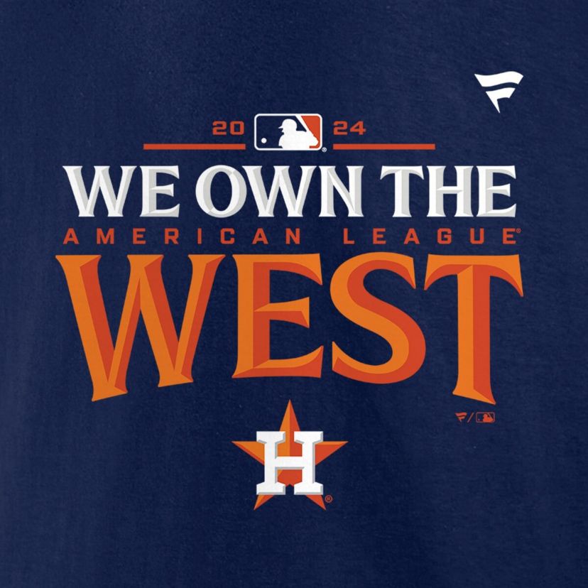 MLB Fanatics Houston Astros 2024 AL West Division s Locker Room T-Shirt