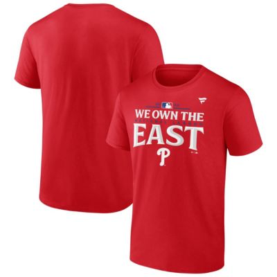 Men's MLB Fanatics Philadelphia Phillies 2024 NL East Division s Locker Room T-Shirt, Red, XL