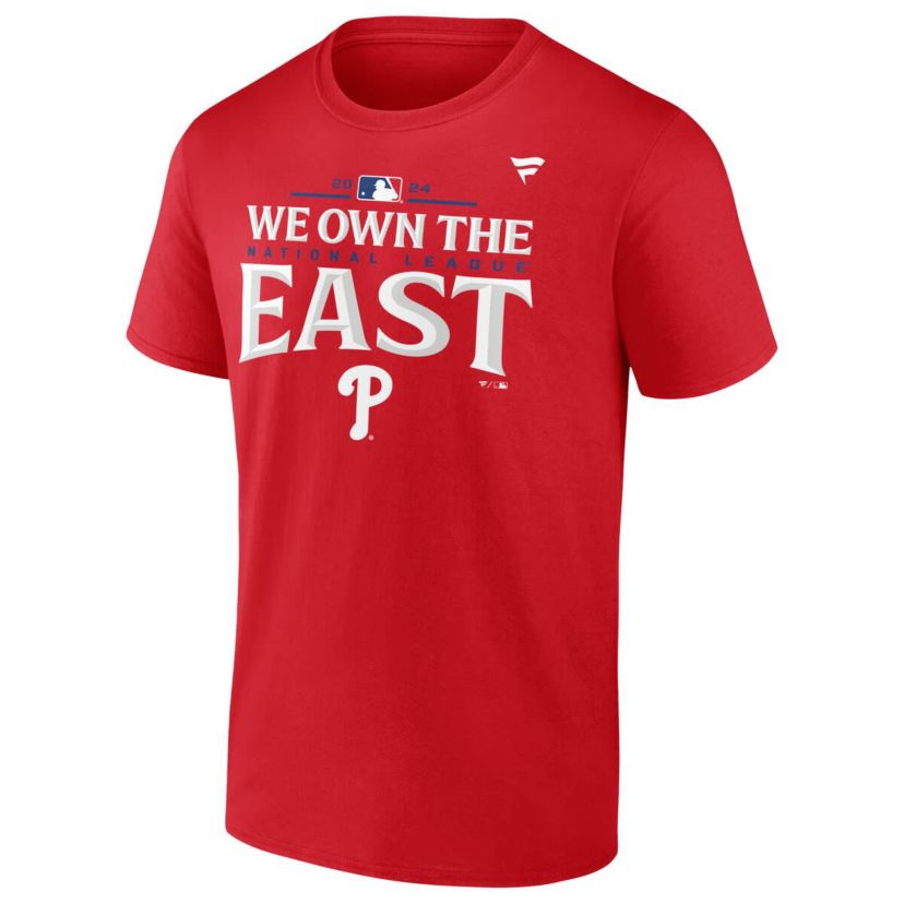 MLB Fanatics Philadelphia Phillies 2024 NL East Division s Locker Room T-Shirt