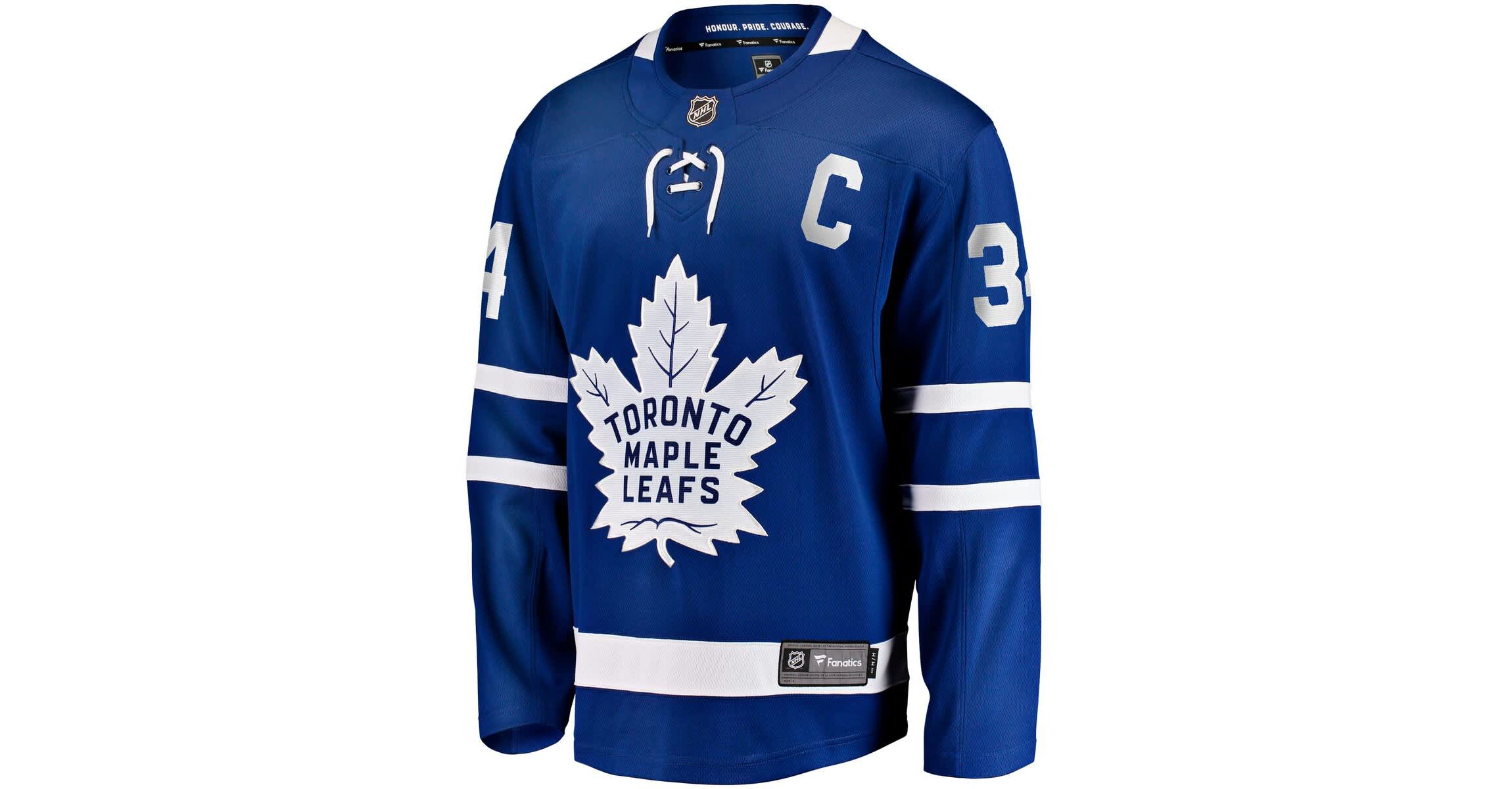 NHL Fanatics Auston Matthews Toronto Maple Leafs Captain Patch Home Breakaway Player Jersey