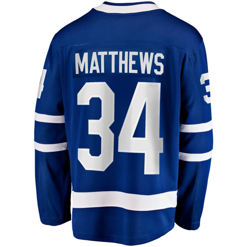 NHL Fanatics Auston Matthews Toronto Maple Leafs Captain Patch Home Breakaway Player Jersey