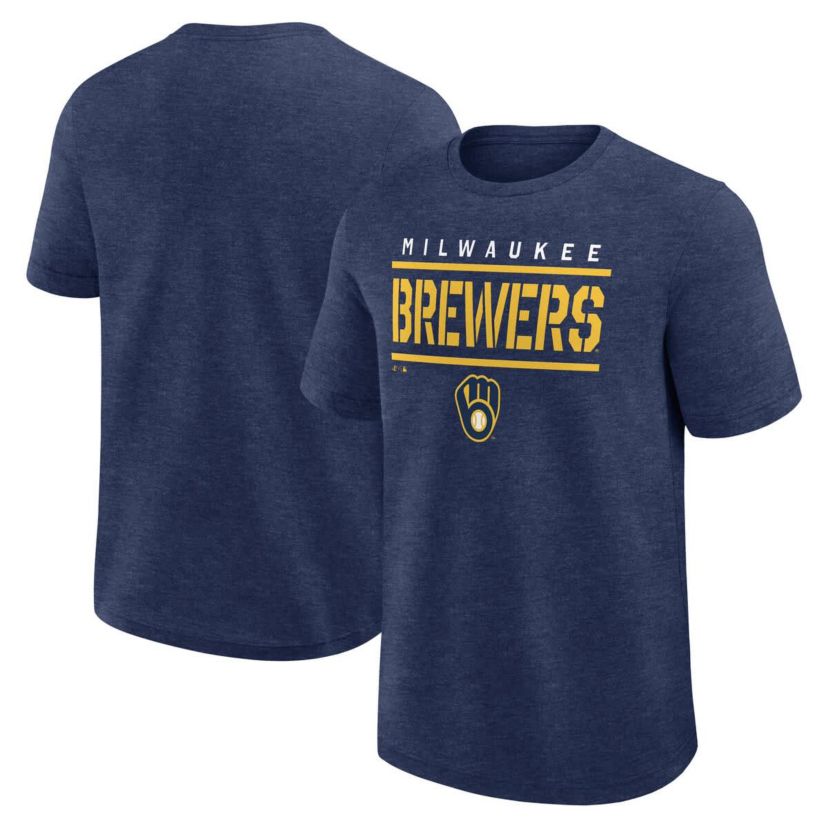 MLB Logo Athletic Milwaukee Brewers Top Notch T-Shirt