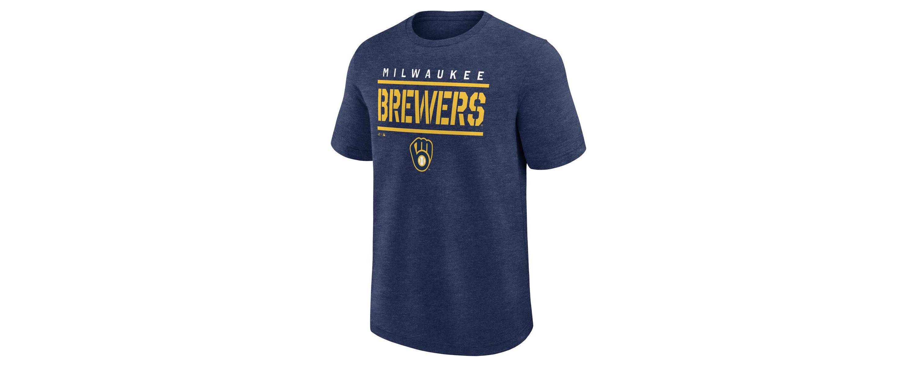 MLB Logo Athletic Milwaukee Brewers Top Notch T-Shirt