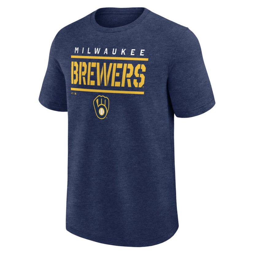 MLB Logo Athletic Milwaukee Brewers Top Notch T-Shirt