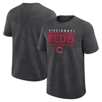Men's MLB Logo Athletic Cincinnati Reds Top Notch T-Shirt, Grey, Small