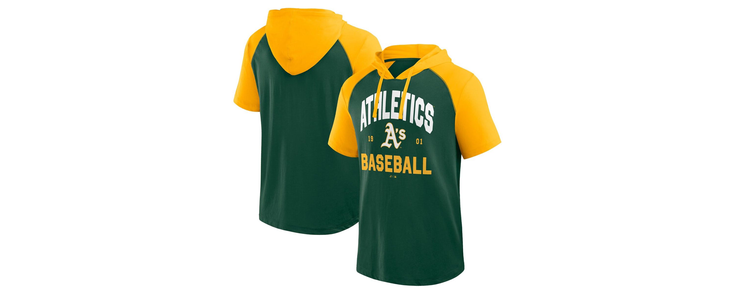 Oakland Athletics MLB Logo Athletic Athletics Prime Raglan Short Sleeve Hoodie T-Shirt
