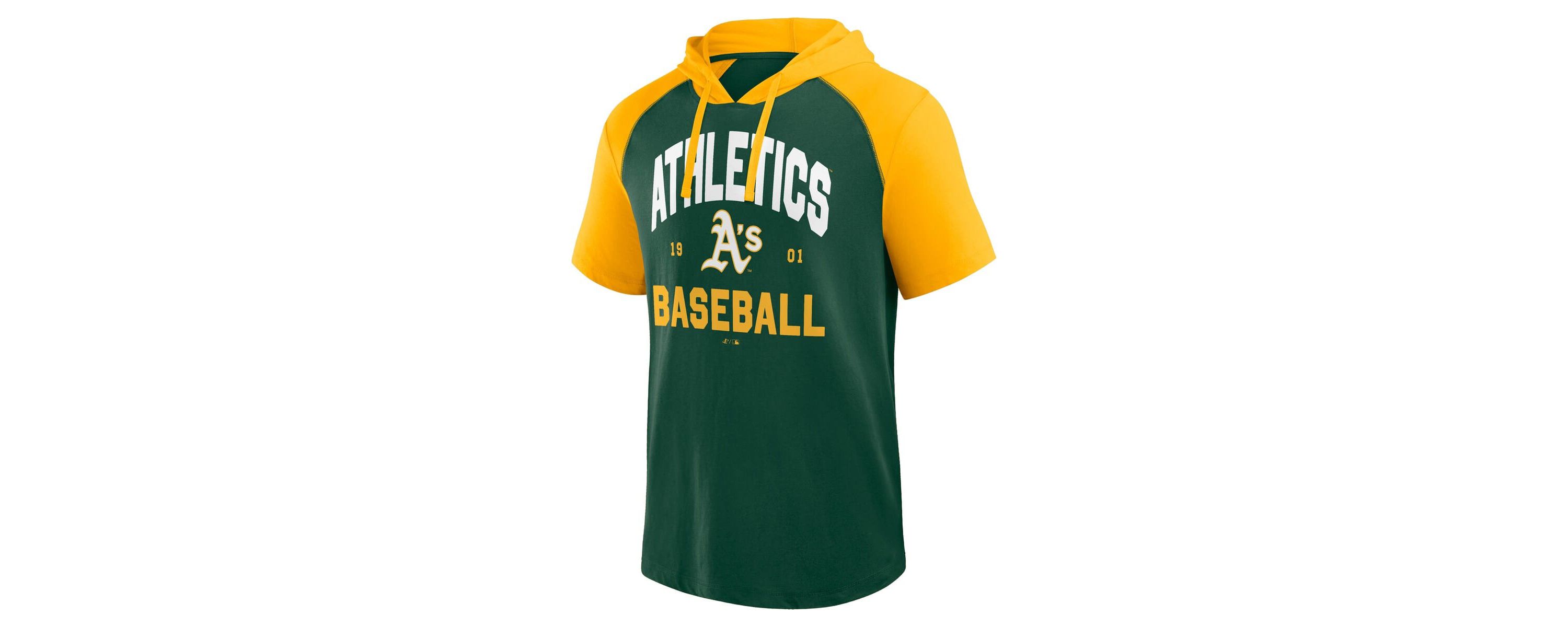 Oakland Athletics MLB Logo Athletic Athletics Prime Raglan Short Sleeve Hoodie T-Shirt