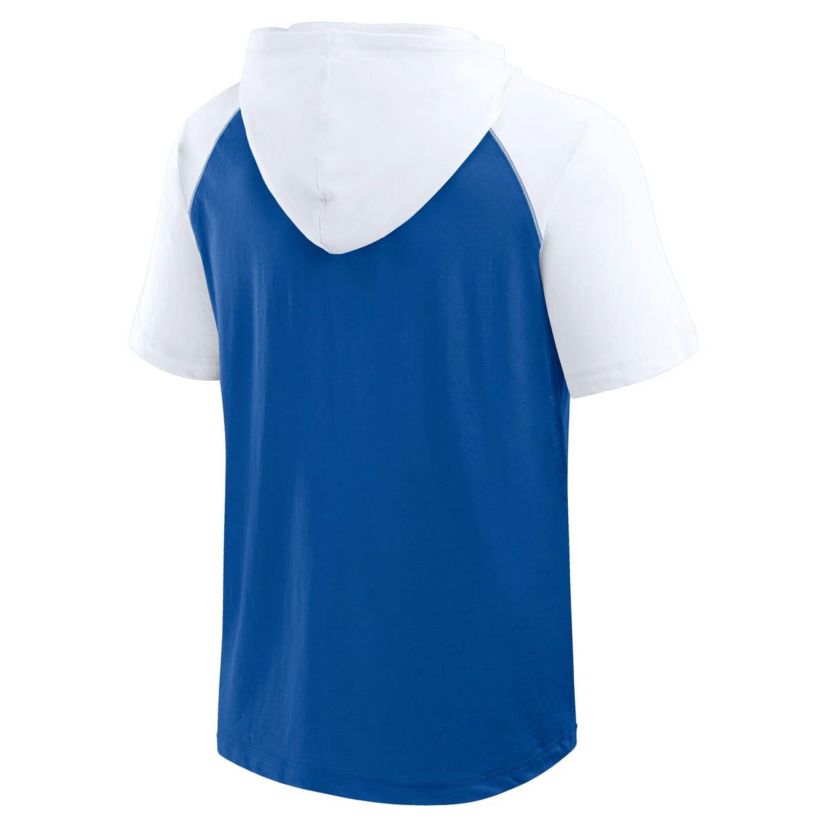 MLB Logo Athletic Los Angeles Dodgers Prime Raglan Short Sleeve Hoodie T-Shirt