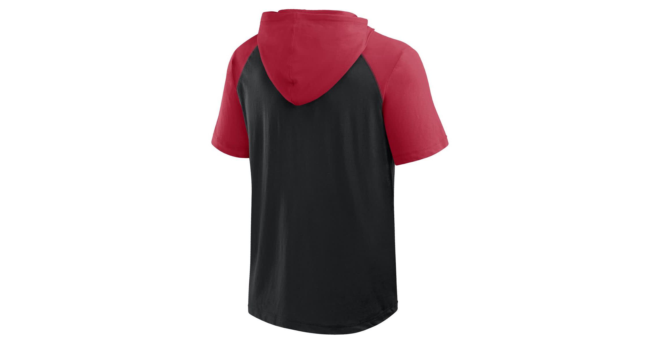 MLB Logo Athletic Arizona Diamondbacks Prime Raglan Short Sleeve Hoodie T-Shirt