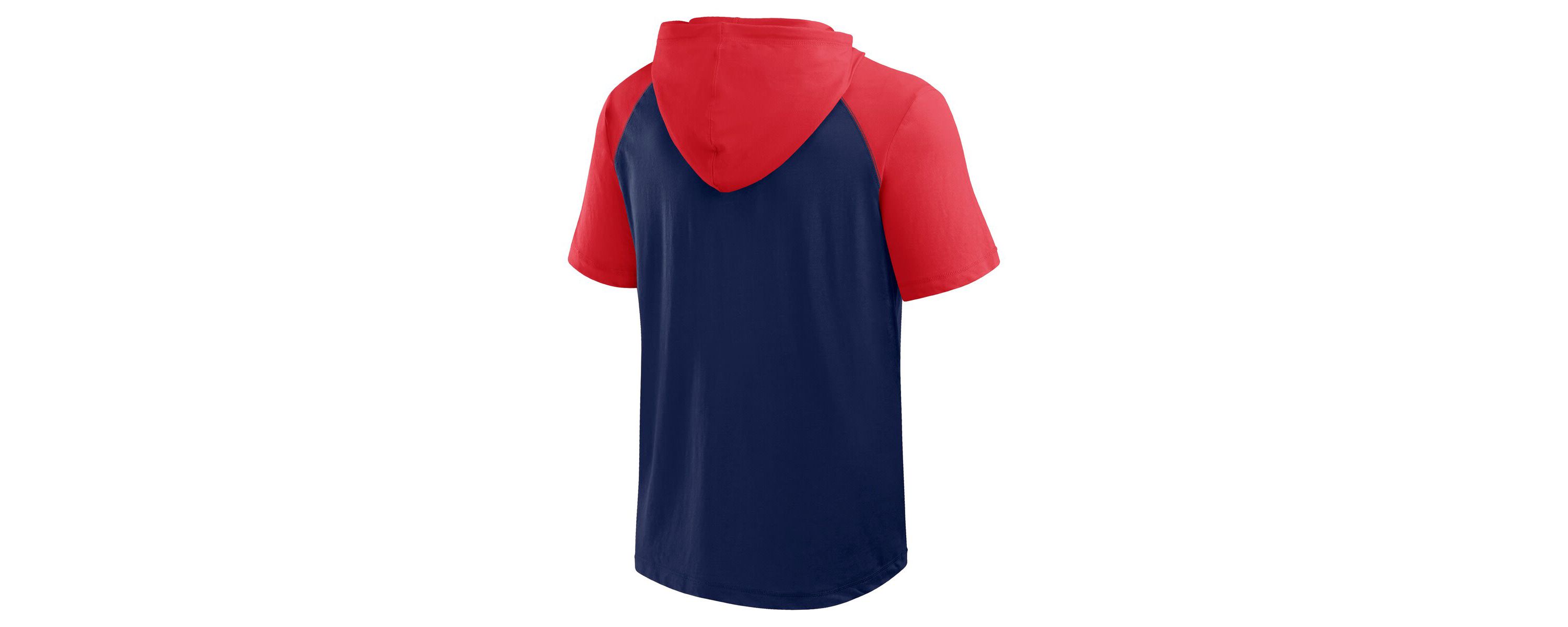 MLB Logo Athletic Atlanta Braves Prime Raglan Short Sleeve Hoodie T-Shirt