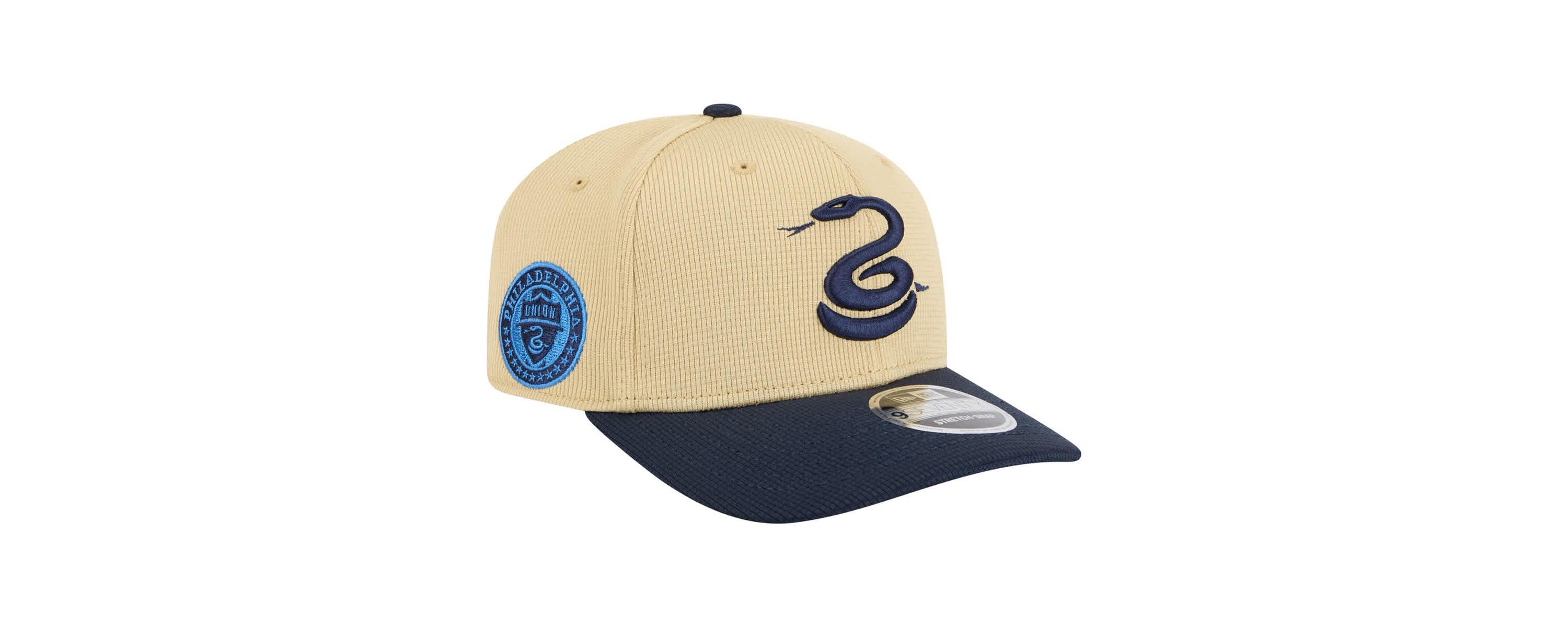 MLS Khaki/Navy Philadelphia Union 2025 Jersey Hook 9SEVENTY Stretch-Snap Hat