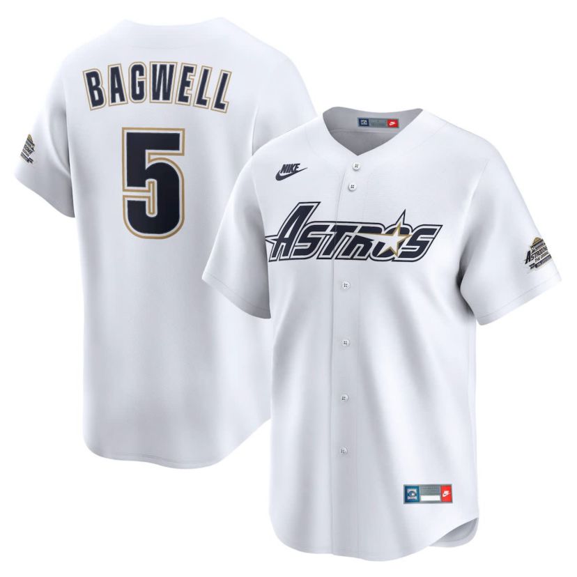 MLB Nike Jeff Bagwell Houston Astros Throwback Cooperstown Collection Limited Jersey