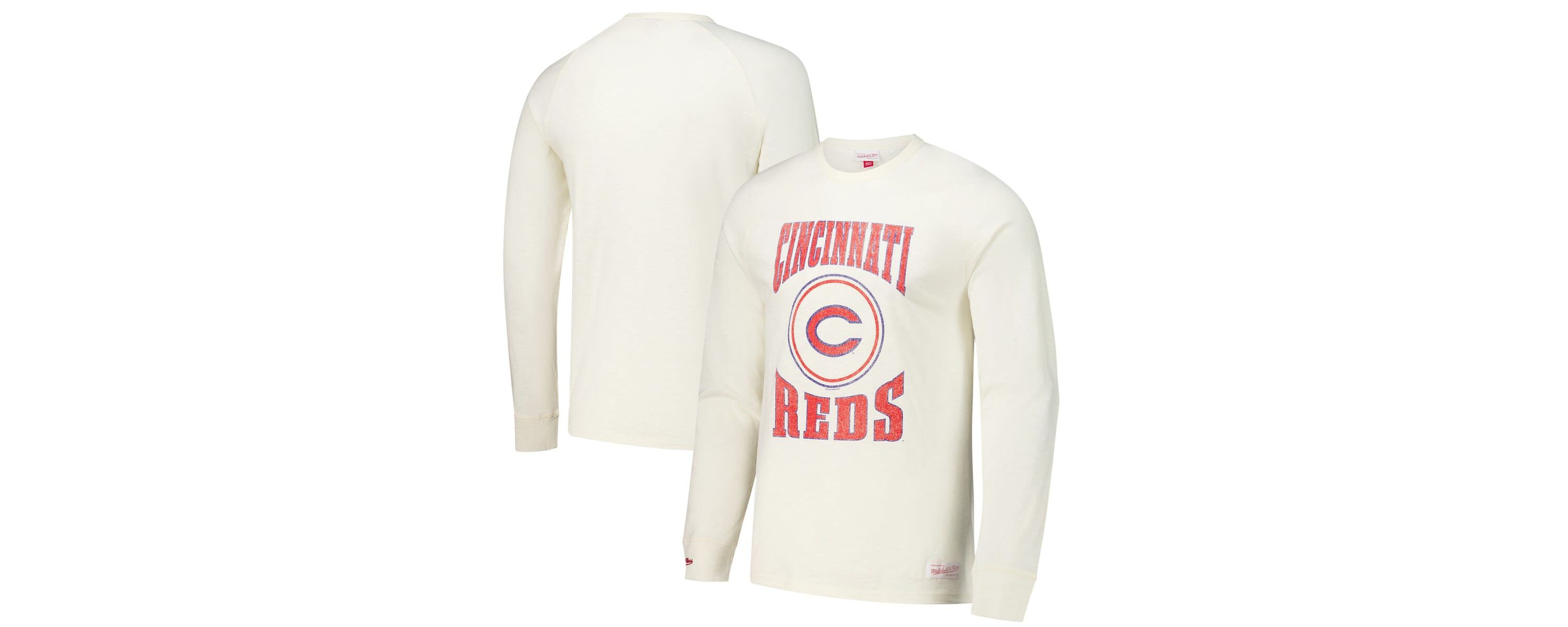 MLB Cincinnati Reds Arched Logo Slub Long Sleeve T-Shirt