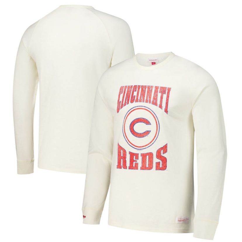 MLB Cincinnati Reds Arched Logo Slub Long Sleeve T-Shirt