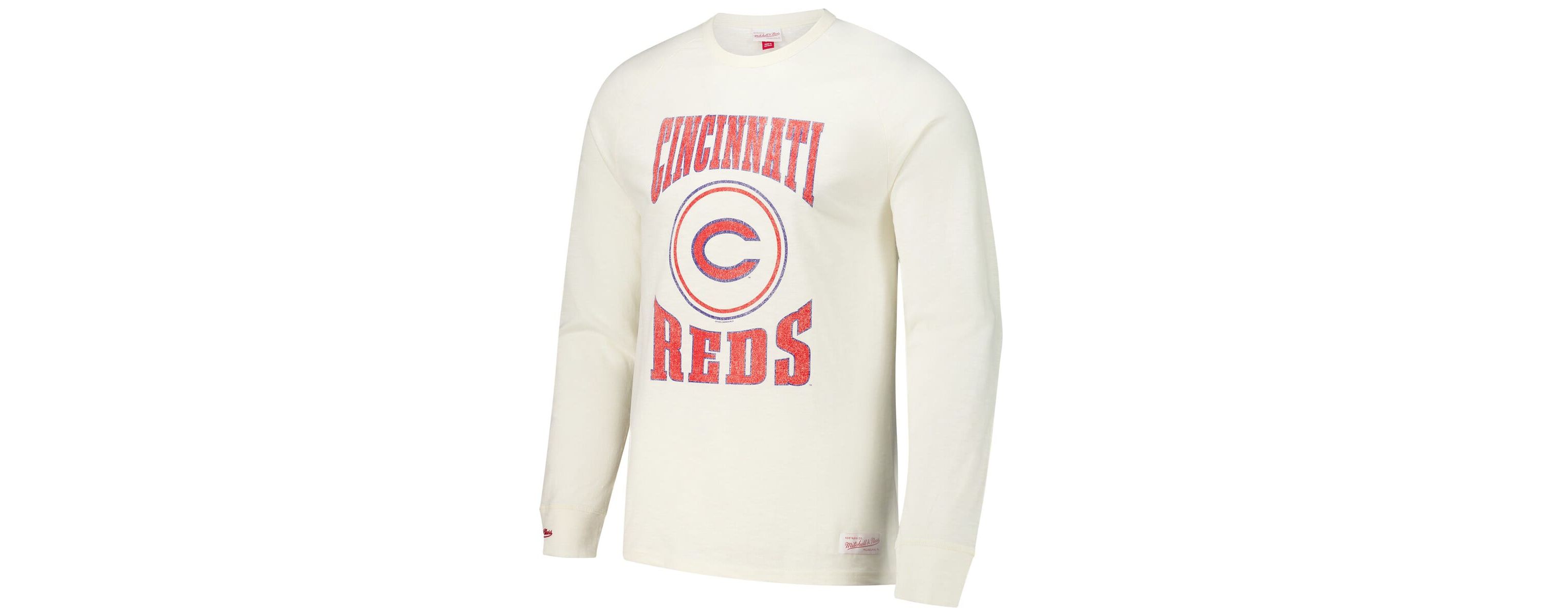 MLB Cincinnati Reds Arched Logo Slub Long Sleeve T-Shirt