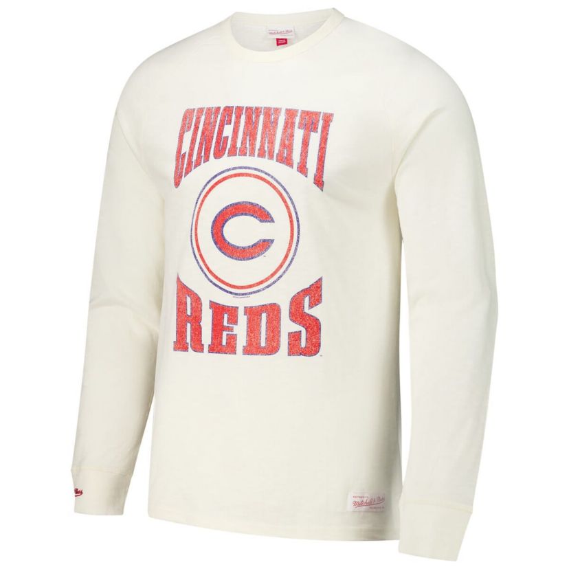 MLB Cincinnati Reds Arched Logo Slub Long Sleeve T-Shirt