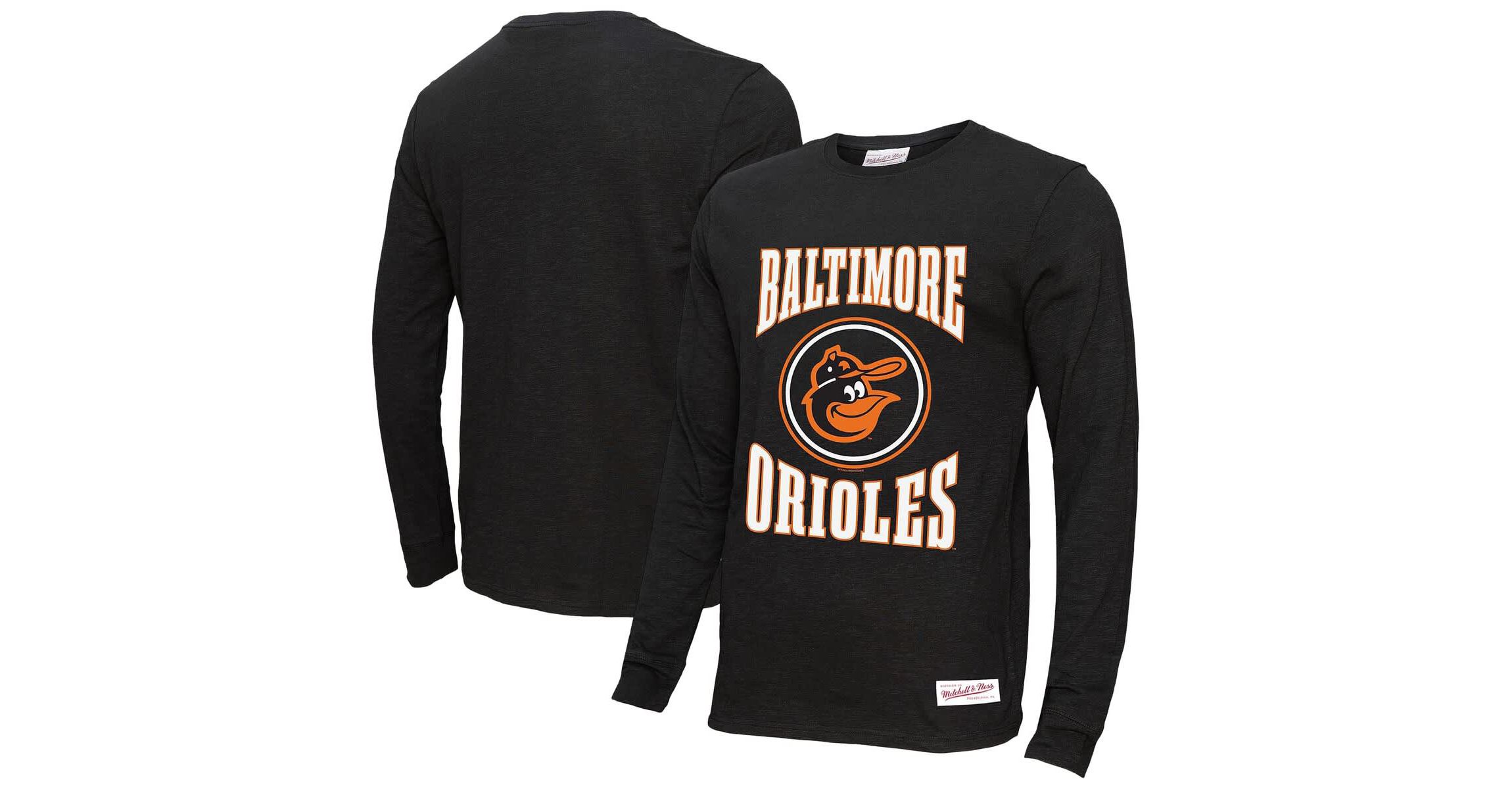 MLB Baltimore Orioles Arched Logo Slub Long Sleeve T-Shirt