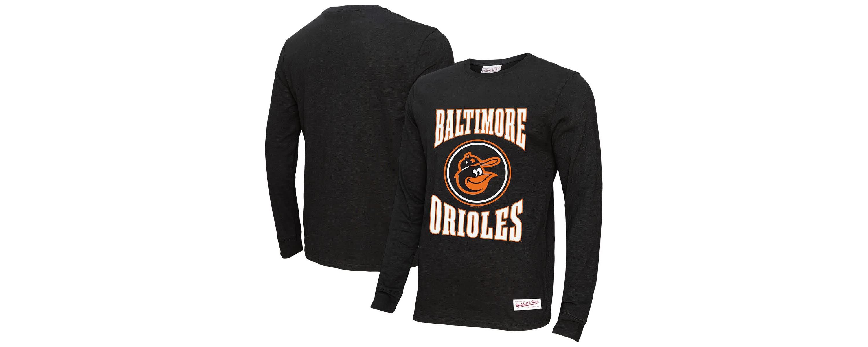 MLB Baltimore Orioles Arched Logo Slub Long Sleeve T-Shirt