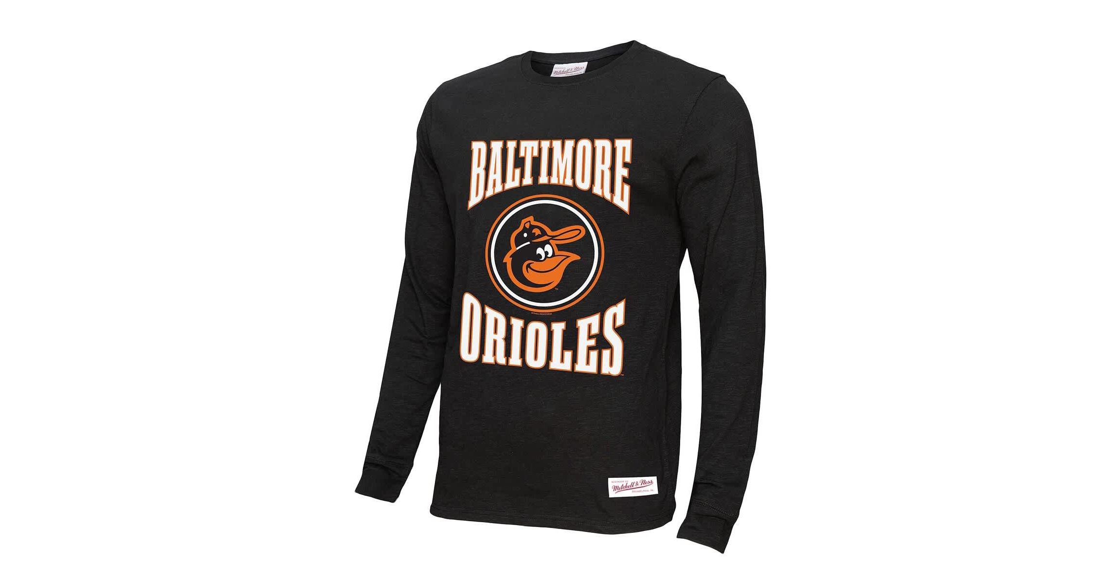 MLB Baltimore Orioles Arched Logo Slub Long Sleeve T-Shirt