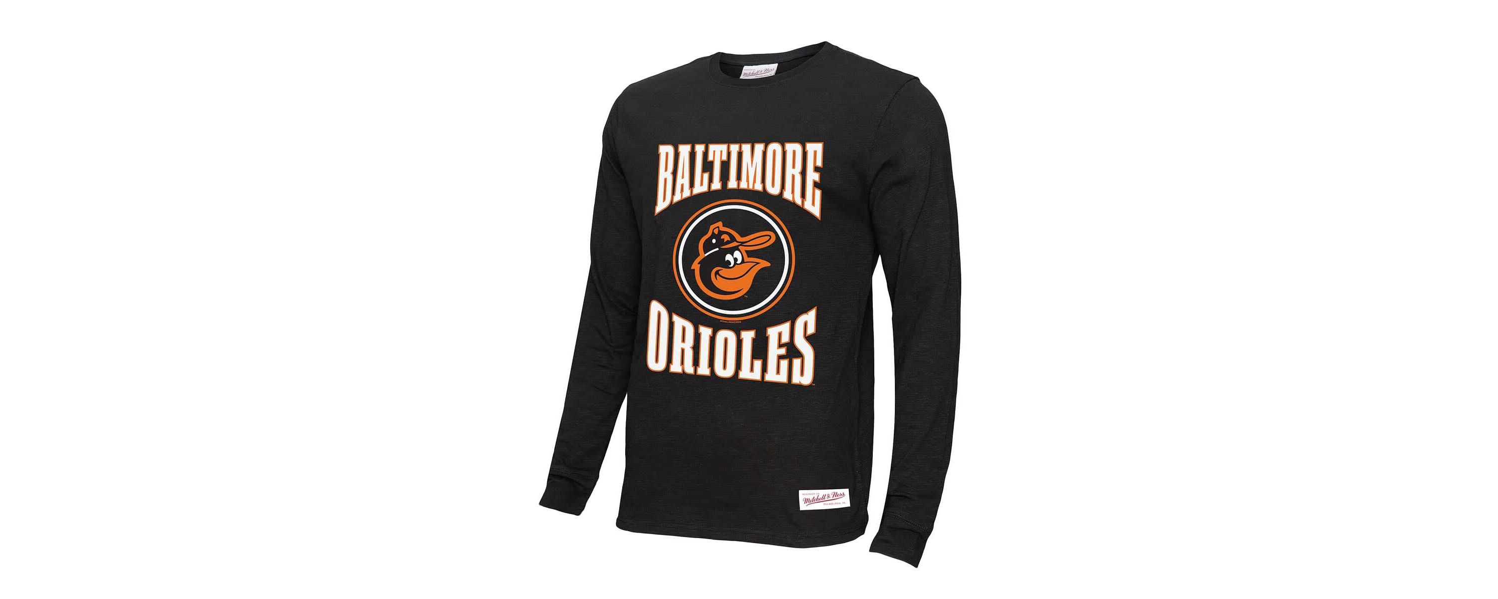 MLB Baltimore Orioles Arched Logo Slub Long Sleeve T-Shirt