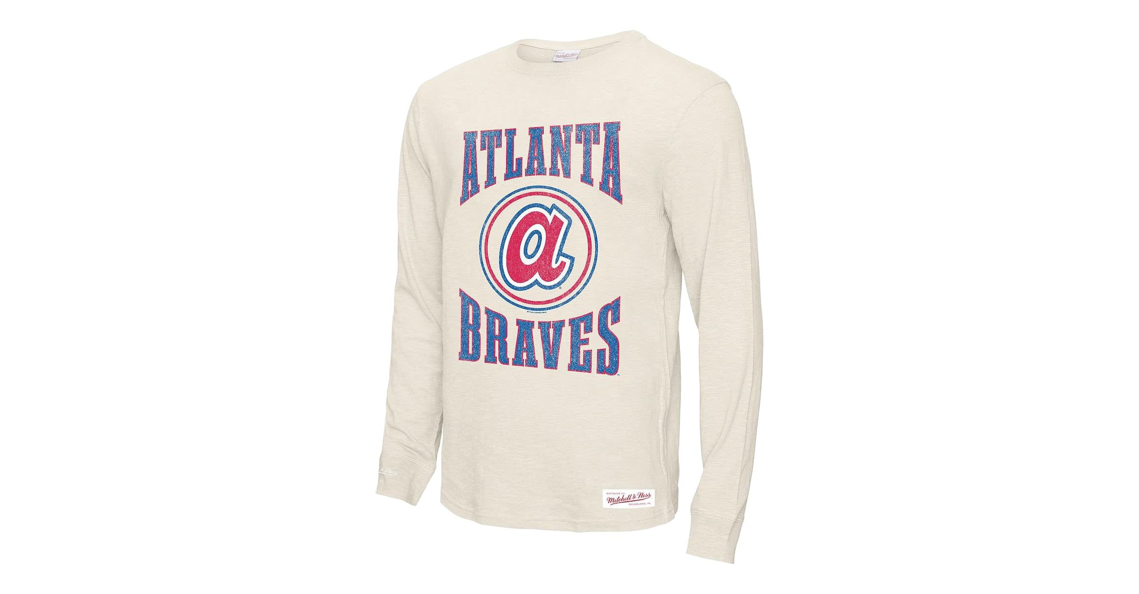 MLB Atlanta Braves Arched Logo Slub Long Sleeve T-Shirt