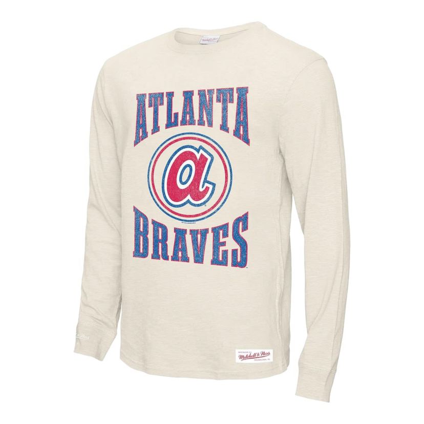 MLB Atlanta Braves Arched Logo Slub Long Sleeve T-Shirt