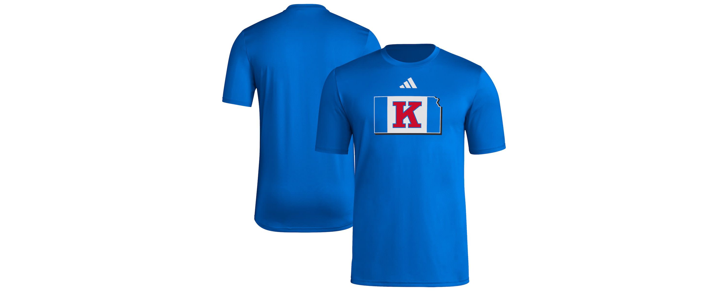 NCAA Kansas Jayhawks Basketball State Outline Pre-Game T-Shirt