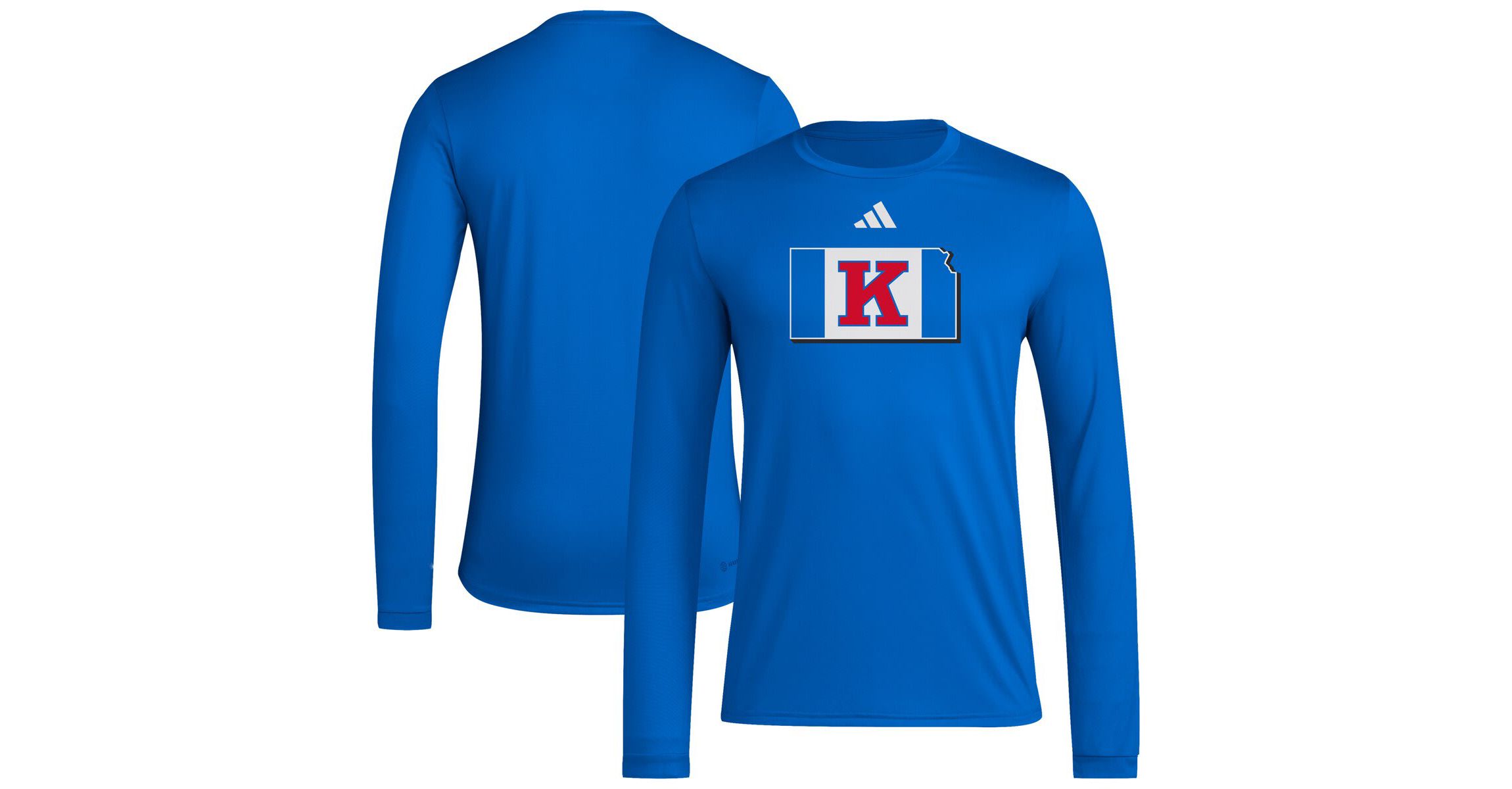 NCAA Kansas Jayhawks Basketball State Outline Pre-Game Long Sleeve T-Shirt