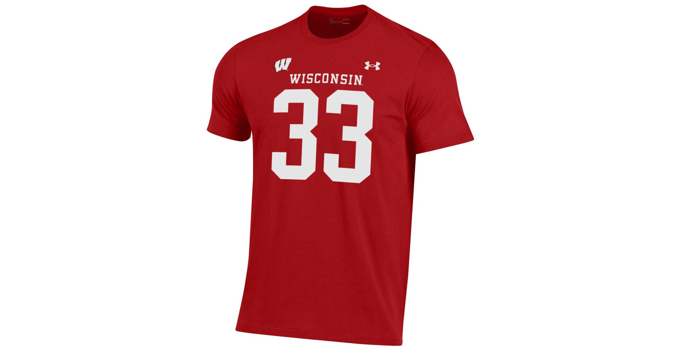NCAA Under Armour Ron Dayne Wisconsin Badgers Name & Number T-Shirt