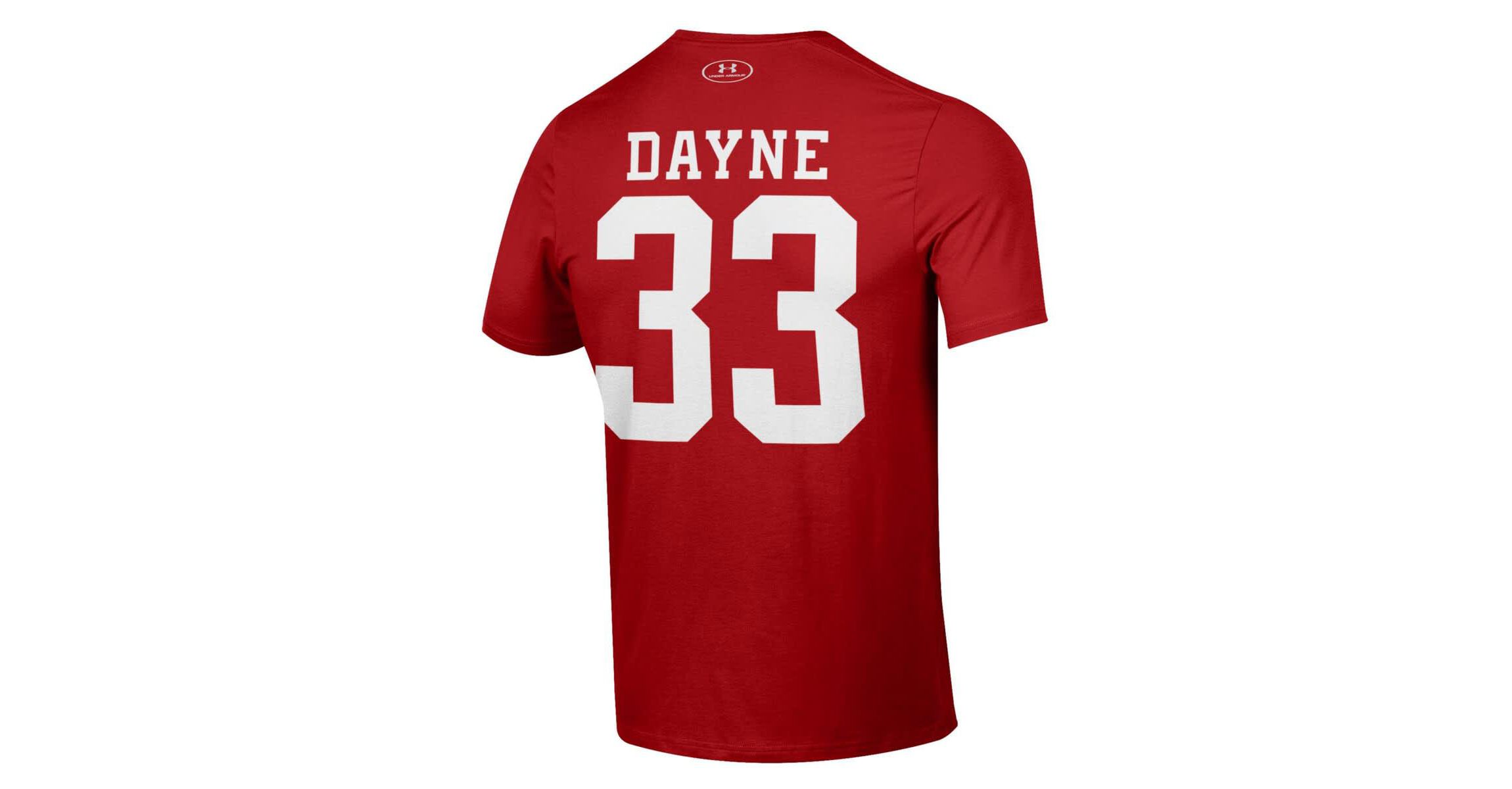 NCAA Under Armour Ron Dayne Wisconsin Badgers Name & Number T-Shirt