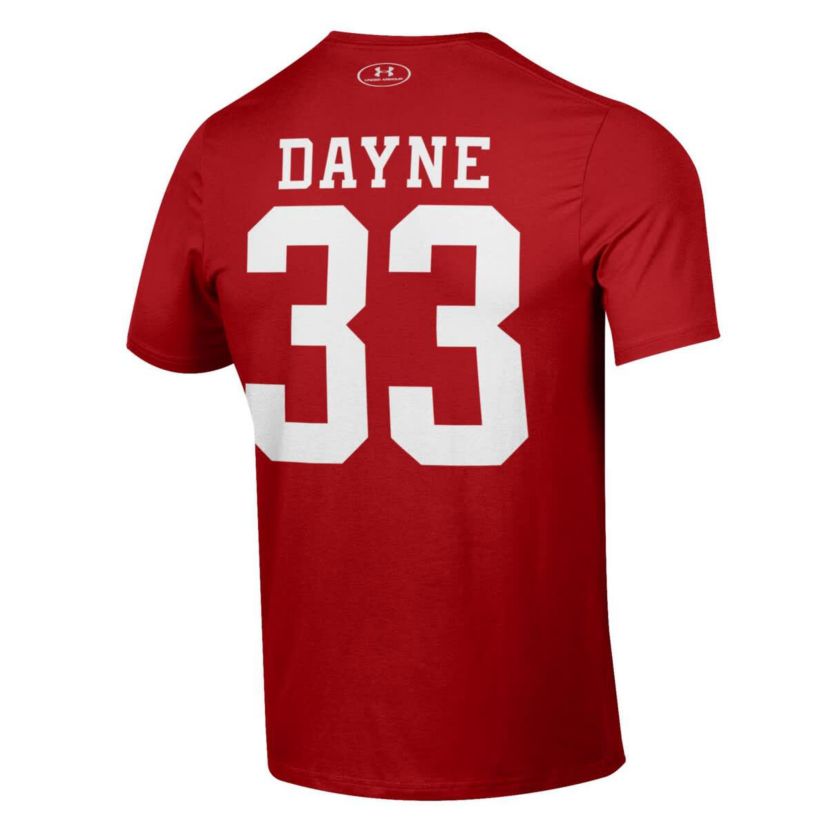NCAA Under Armour Ron Dayne Wisconsin Badgers Name & Number T-Shirt