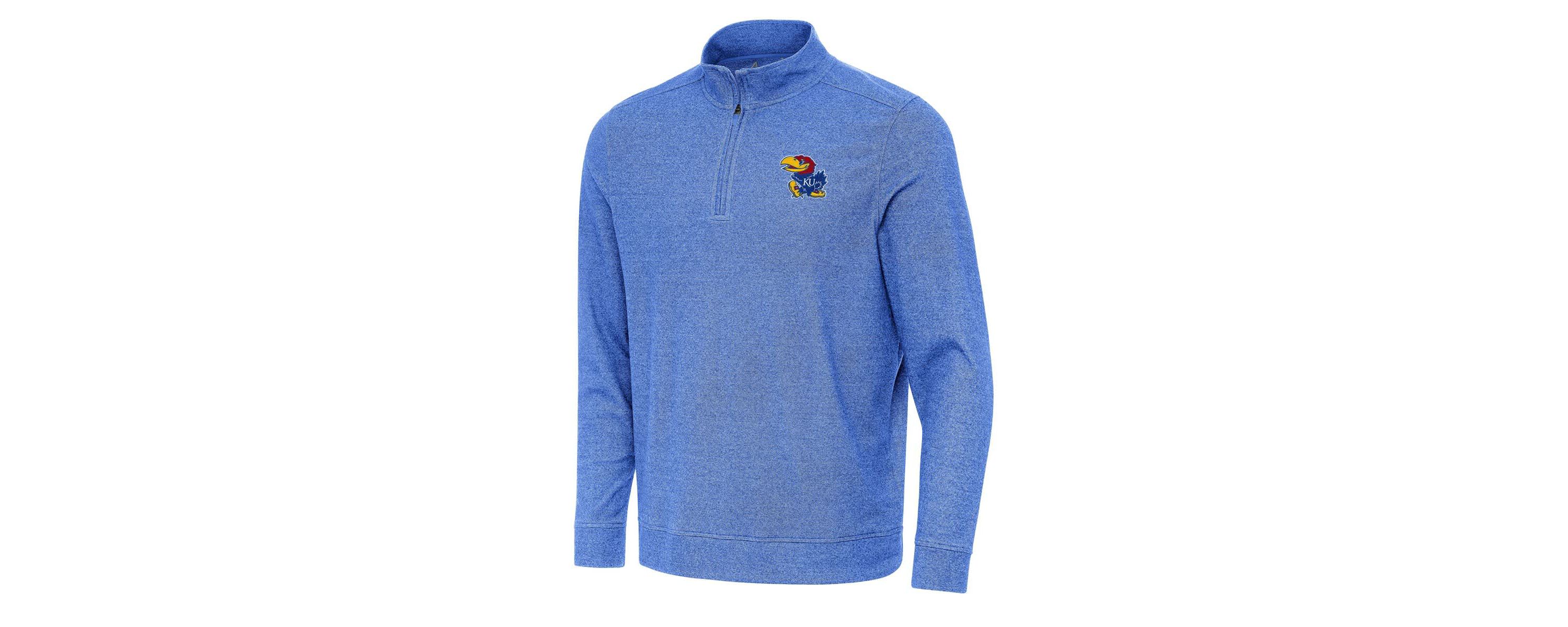 NCAA Kansas Jayhawks Subtle Quarter-Zip Sweatshirt